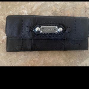 Juicy couture wallet black with silver hardware